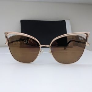 Quay Australia Gold Cat Eye Sunglasses